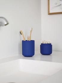 Opbergpot Ume met zacht aanvoelend oppervlak, Keramiek overtrokken met een soft-touch oppervlak (kunststof), Koningsblauw, Ø 8 x H 10 cm