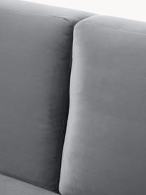 Sametová rozkládací pohovka Fluente (3místná), Tmavě šedá, Š 220 cm, H 88 cm