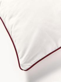 Designer Baumwoll-Kissenhülle Snow von Kera Till, Hülle: 100 % Baumwolle, Off White, Rot, Dunkelgrün, Dunkelblau, B 60 x L 60 cm