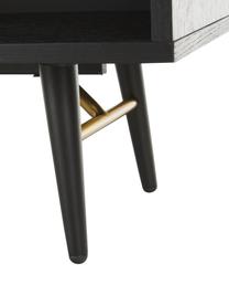 Mueble TV Verona, Estructura: tablero de fibras de dens, Patas: metal con pintura en polv, Negro, An 160 x Al 50 cm