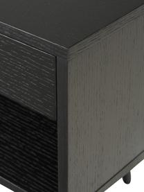 Mueble TV Verona, Estructura: tablero de fibras de dens, Patas: metal con pintura en polv, Negro, An 160 x Al 50 cm