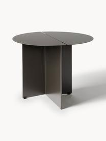 Table d'appoint ronde avec finition antique Oru, Acier inoxydable, revêtement par poudre, Grège avec finition antiquaire, Ø 50 x haut. 40 cm