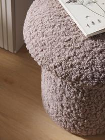 Teddy-Hocker Shroom, Bezug: 100 % Polyester (Teddyfel, Korpus: Mitteldichte Holzfaserpla, Taupe, Ø 45 x H 45 cm