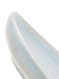 Ručně vyrobený hluboký talíř s ručně provedenou glazurou Amalia, 2 ks, Keramika, Světle modrá, krémově bílá, Ø 20 cm
