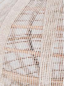 Lámpara de techo de ratán y lino Borneo, Pantalla: lino, Anclaje: metal recubierto, Cable: plástico, Beige, blanco crudo, Ø 43 x Al 26 cm