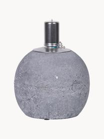 Olejová lampa z betonu Raw, Beton, nerezová ocel, Šedá, stříbrná, Ø 14 cm, V 17 cm