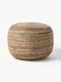 Handgefertigter Pouf Bono aus Jute, Bezug: Jute, Beige, Ø 50 x H 36 cm