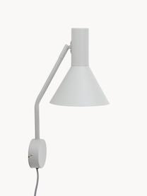 Applique di design orientabile Lyss, Lampada: metallo rivestito, Grigio chiaro, Prof. 18 x Alt. 42 cm