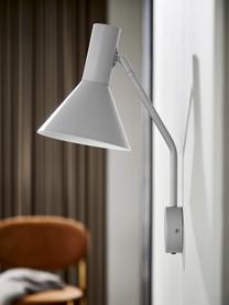 Verstelbare design wandlamp Lyss, Lamp: metaal, gecoat, Lichtgrijs, D 18 x H 42 cm