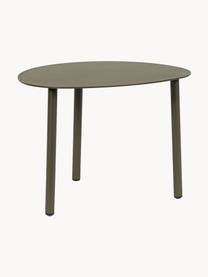 Oválný zahradní konferenční stolek Sparky, Hliník s práškovým nástřikem, Olivově zelená, Š 55 cm, H 45 cm