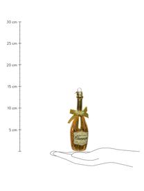 Décorations sapin de Noël Champagne, 2 élém., Verre, Champagne, doré, Ø 5 x haut. 14 cm