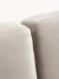 Kleines Samt-Ecksofa Fluente, Bezug: Samt (100 % Polyester) De, Gestell: Massives Kiefernholz, Bir, Samt Greige, B 198 x T 152 cm, Eckteil links