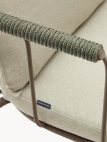 Garten-Barstuhl Jay mit Polsterung, Bezug: 100 % Polyester, Gestell: Metall, pulverbeschichtet, Armlehnen: Seil, Webstoff Hellbeige, Greige, B 59 x T 53 cm