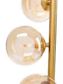 Lámpara de pie Scala, Pantalla: vidrio, Cable: cubierto en tela, Dorado, Ø 28 x Al 160 cm