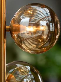 Lámpara de pie Scala, Pantalla: vidrio, Cable: cubierto en tela, Dorado, Ø 28 x Al 160 cm