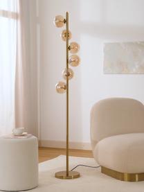 Stehlampe Scala in Gold, Lampenschirm: Glas, Goldfarben, Ø 28 x H 160 cm