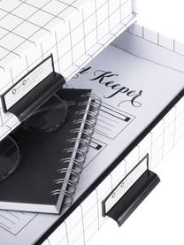 Organizador de escritorio Birger, Organizador: cartón laminado macizo (1, Blanco, negro, An 33 x Al 14 cm