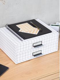 Organizer ufficio Birger, Organizer: cartone rigido laminato (, Bianco, nero, Larg. 33 x Alt. 14 cm