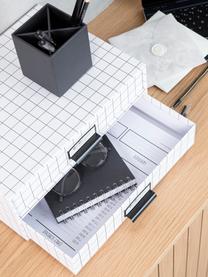 Organizador de escritorio Birger, Organizador: cartón laminado macizo (1, Blanco, negro, An 33 x Al 14 cm