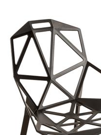 Metalen design stoel Chair One, Gegoten aluminium, gelakt polyester, Zwart, 55 x 82 cm