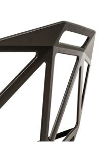 Sedia di design Chair One, Alluminio, pressofuso, poliestere verniciato, Nero, Larg. 55 x Prof. 59 cm