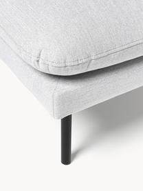 Sofa-Hocker Moby, Bezug: Polyester Der hochwertige, Gestell: Massives Kiefernholz, Füße: Metall, pulverbeschichtet, Hellgrau, B 78 x H 45 cm