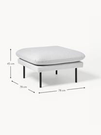 Sofa-Hocker Moby, Bezug: Polyester Der hochwertige, Gestell: Massives Kiefernholz, Hellgrau, B 78 x H 45 cm