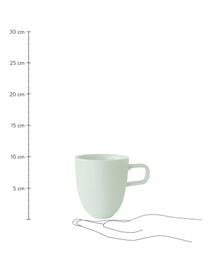 Tazas de té de porcelana Kolibri, 6 uds., Porcelana, Verde menta, Ø 8 x Al 10 cm