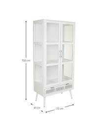 Armoire vitrée rustique Cayetana, Blanc