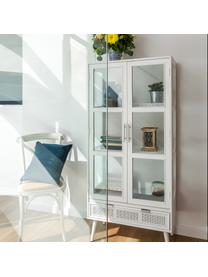 Armoire vitrée rustique Cayetana, Blanc