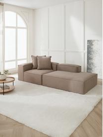 Modulaire chaise longue Lennon, Bekleding: 100% polyester De slijtva, Frame: massief grenenhout, multi, Poten: kunststof Dit product is , Geweven stof taupe, B 269 x D 119 cm, armleuning rechts