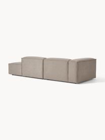 Modulaire chaise longue Lennon, Bekleding: 100% polyester De slijtva, Frame: massief grenenhout, multi, Poten: kunststof Dit product is , Geweven stof taupe, B 269 x D 119 cm, armleuning rechts