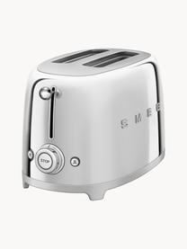 Kompakt Toaster 50's Style, Edelstahl, lackiert, Silberfarben, glänzend, B 31 x T 20 cm