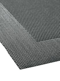 Kunststoff-Tischsets Modern, 2 Stück, Kunststoff, Silberfarben, Schwarz, B 33 x L 46 cm