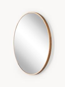 Kulaté nástěnné zrcadlo s dřevěným rámem Avery, Dubové dřevo, Ø 55 cm