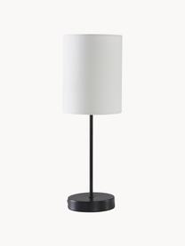 Klassische Nachttischlampen Seth, 2 Stück, Lampenschirm: Textil, Lampenfuß: Metall, lackiert, Weiß, Schwarz, Ø 15 x H 45 cm