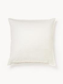 Taie d'oreiller en satin de coton avec motif abstrait Cadence, Tons beiges, 50 x 70 cm