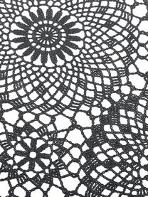 Tovaglia di plastica effetto all'uncinetto Crochet, Materiale sintetico (PVC), Nero, Per 8-10 persone (Larg.150 x Lung. 264 cm)