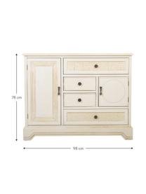 Aparador Gentle, Estructura: madera de abeto, tablero , Blanco, An 98 x Al 78 cm