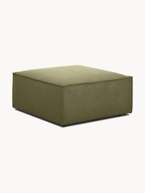 Poggiapiedi Lennon, Rivestimento: 100% poliestere Il rivest, Struttura: pino massiccio, certifica, Tessuto verde oliva, Larg. 88 x Prof. 88 cm