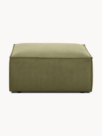Sofa-Hocker Lennon, Bezug: Polyester Der hochwertige, Gestell: Massives Kiefernholz, Spe, Webstoff Olivgrün, B 88 x T 88 cm
