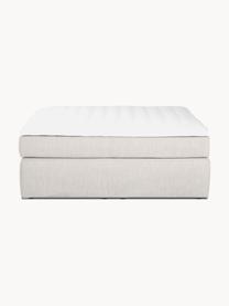 Letto boxspring Enya, Rivestimento superiore: 45% cotone, 55% poliester, Materasso: nucleo a molle insacchett, Piedini: plastica Questo prodotto , Tessuto greige, Larg. 180 x lung. 200 cm, grado di durezza H3