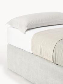 Boxspringbett Enya, Matratze: 5-Zonen-Taschenfederkern, Füße: Kunststoff Dieses Produkt, Webstoff Greige, B 180 x L 200 cm, Härtegrad H3