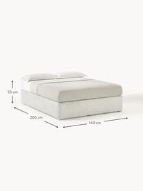 Boxspringbett Enya, Matratze: 5-Zonen-Taschenfederkern, Füße: Kunststoff Dieses Produkt, Webstoff Greige, B 180 x L 200 cm, Härtegrad H3