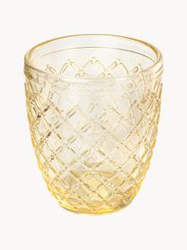 Vasos Castle, 6 uds., Vidrio, Tonos amarillos, Ø 8 x Al 10 cm, 275 ml