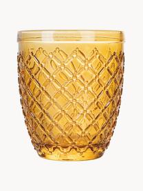 Súprava pohárov na vodu Castle, 6 dielov, Sklo, Odtiene žltej, Ø 8 x V 10 cm, 275 ml