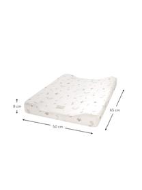 Matelas à langer coton bio Fawn, Blanc, multicolore, larg. 50 x long. 65 cm