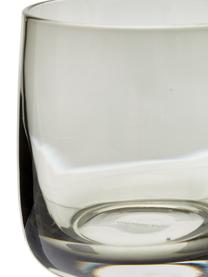 Handgemachte Wassergläser Colored in Grau, 6 Stück, Glas, Grau, transparent, Ø 8 x H 8 cm