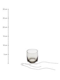 Bicchiere acqua fatto a mano Colored 6 pz, Vetro, Grigio trasparente, Ø 8 x Alt. 8 cm
