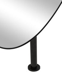Standspiegel Ophelia zur Wandbefestigung mit Ablage aus Metall, Rahmen: Metall, pulverbeschichtet, Rückseite: Mitteldichte Holzfaserpla, Spiegelfläche: Spiegelglas, Schwarz, B 54 x H 190 cm